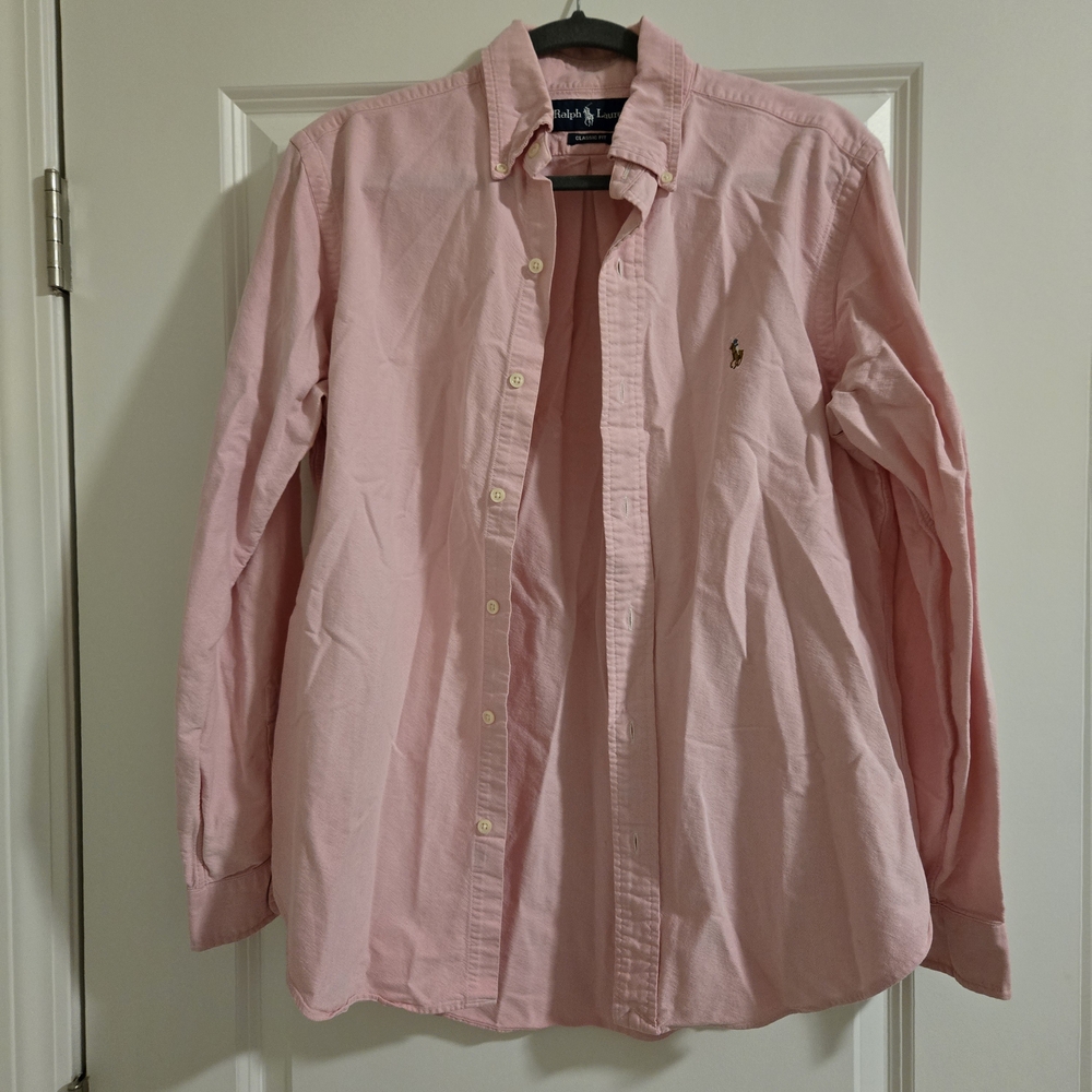 Ralph Lauren Men's Light Pink Button Down Shirt